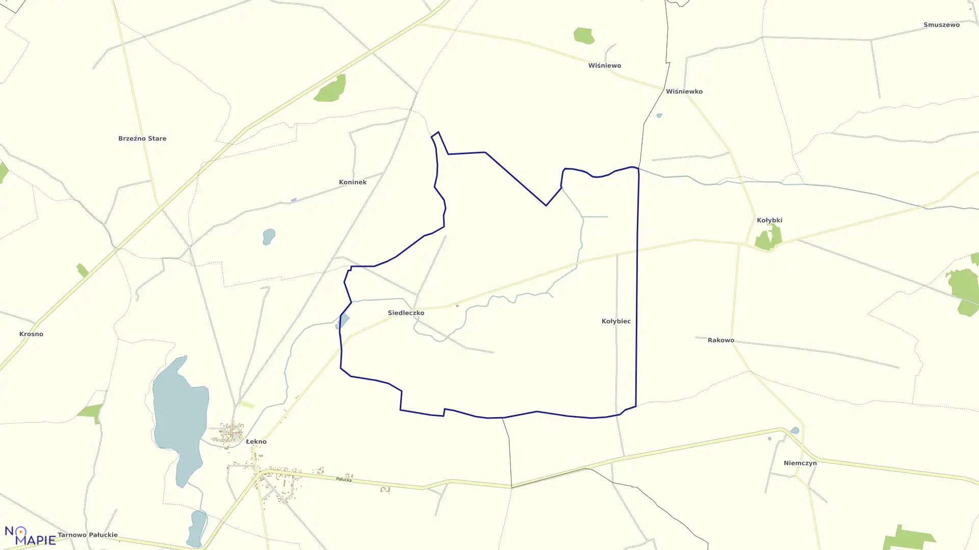 Mapa obrębu SIEDLECZKO w gminie Wągrowiec